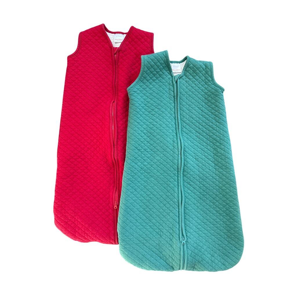 Hanna Andersson Quilted Baby Sleep Sack Red Green Size Small 3-6 months